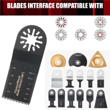 Oscillating Saw Blades Set Universal Closed-Back Multitool Blades for Wood Plastic Metal Fits Most Oscillating Tools