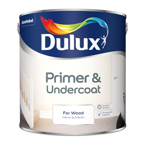 Dulux Dulux Primer & Undercoat Paint for Wood - 2.5L, White 1