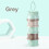 Stackable 4-Compartment Milk Powder Dispenser Box, Grey, Compact Travel Storage for Daily Use 2