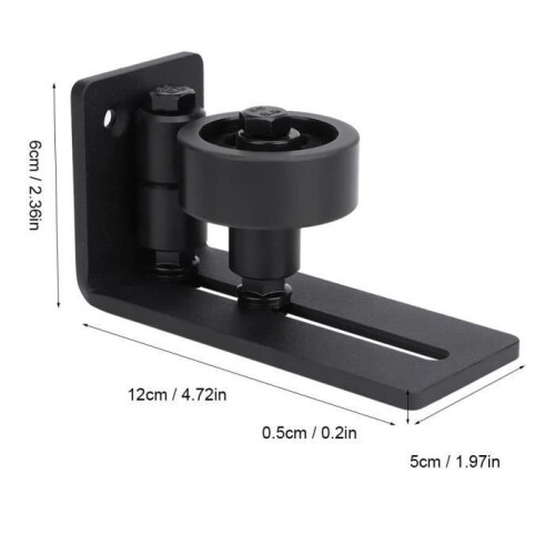 Adjustable Carbon Steel Floor Guide, Black Double Roller with Small Roller, 0.5 cm Thickness 2