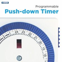 STATUS Timer Switch Square 24 Hour Segment Timer Light Switch White