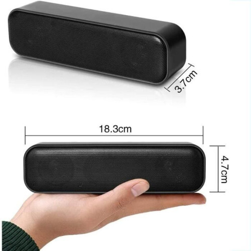Mini Sound Bar for Computer, USB Speaker for PC and Tablet, Compact Stereo Sound, Sleek Design 1