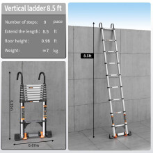 Telescopic Ladder26M Stainless Steel Thickened HighStrength Loft Ladde