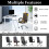 Elastischer Bürostuhlbezug, Größe M, Synthetikgewebe, modernes Design, bequeme Passform 3