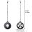Ceiling Fan Pull Chain Set, 4Pcs Light Bulb and Fan Pattern Pull Chain Ceiling Fan Chain Extender with  Fan Chain 3