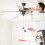 Ceiling Fan Pull Chain Set, 4Pcs Light Bulb and Fan Pattern Pull Chain Ceiling Fan Chain Extender with  Fan Chain 6
