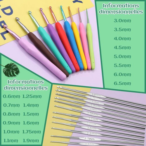 87-Piece Crochet Hook Set with Smooth-Tip Hooks, Ideal for Beginners, Compact and Portable 2