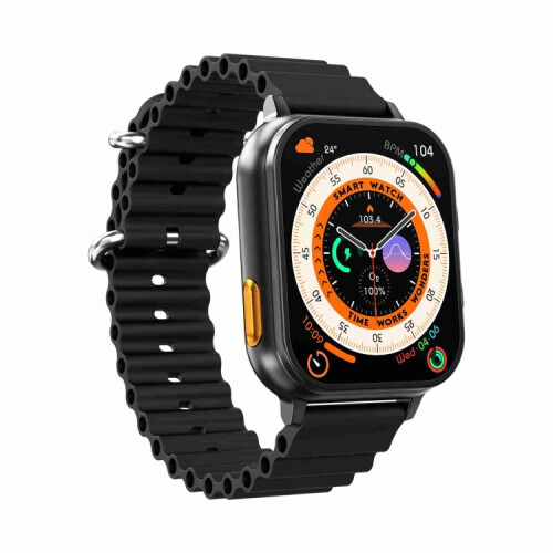 N22 2-σε-1 Οθόνη HD 1,96 ιντσών με ακουστικά Bluetooth για κλήσεις (Μαύρο): μαύρο δώρο έκπληξη 1