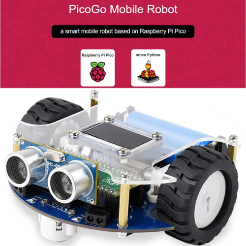Waveshare Picogo Mobile Robot, Based On Raspberry Pi Pico, Autonomous Driving, Compatible Remote Control (Us 20282 Specification). :US Plug Surprise 1