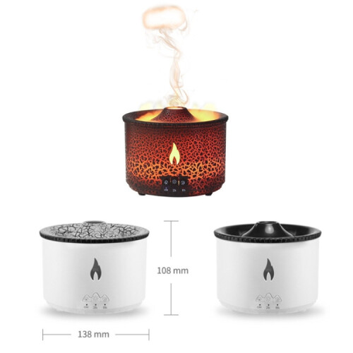 Volcanic Essential Oil Aroma Diffuser, Ultrasonic Air Humidifier, Model: Fully Compatible Remote Controlled (Us Standard). :Full Split Compatible Sur 1