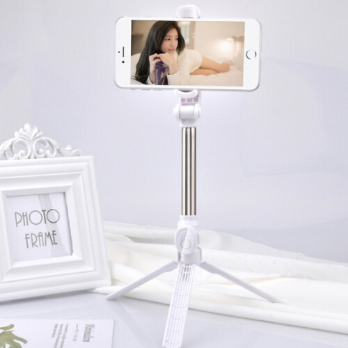 Bluetooth Tripod Selfie Stick Live Streaming Phone Holder (White) :White Surprise Gift 1