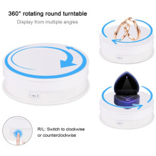 Puluz 15Cm Adjustable Speed Turntable Display Rack, 3Kg Load Capacity (Color: White) :15cm Load 3kg White Surprise Gift