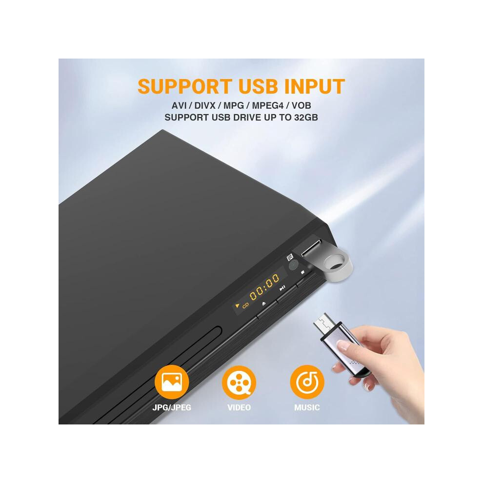 Evd/Vcd High-Definition Mini Home Dvd Player (Uk Standard) :Uk Plug Surprise Gift 9072918065809