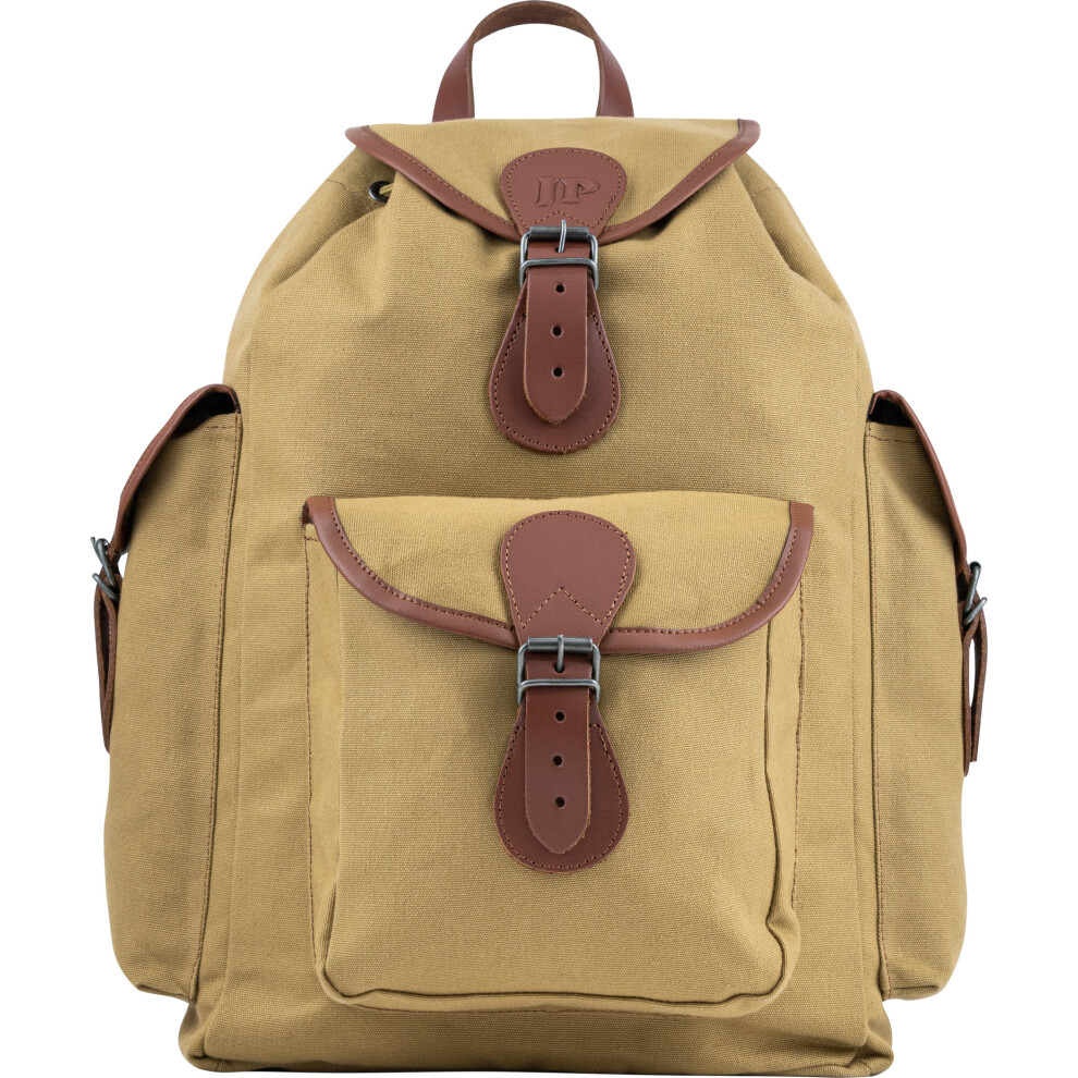 Jack Pyke Heavy Cotton Canvas Day Pack Bag Fawn Yellow