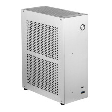 Desktop Chassis ITX Computer Case NAS Computer Case Dual 3.5-Inch Hard Drive Front USB3.0 TYPEC Interface Silver