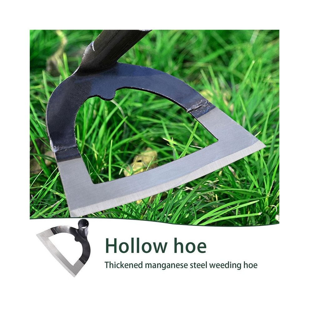 Handheld Hollow Hoe Thickened Manganese Steel Agricultural Weeding Hoe Planting Gardening Loosening Soil Weeding Tool M 4712272230592