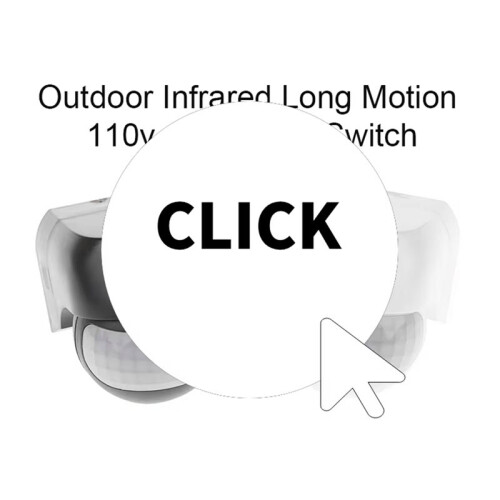 Outdoor Infrared Long Motion AC100V-240V Wall  PIR Detectors LED Sensor Waterproof Timer Light Motion Sensor White 2