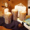 Remote Control LED Electronic Candle Light Set Simulation Swing 10 Buttons Remote Control Timer Candle Lights,B 6