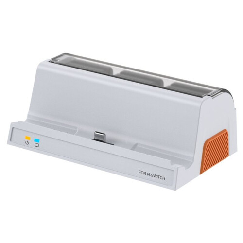 Docking Station TV per   2/OLED, Base Convertitore Video 3 In 1 con  e Alloggiamento per Schede di Gioco, Colore Bianco