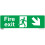 Worksafe SS36P1 Safety Sign Fire Exit (Down Right) - Rigid Plastic 1