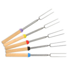 Fire Pit Sticks - Campfire Marshmallow Grill Stick Kit, Outdoor Grill Skewers, Hot Dog Forks, Outdoor Camping Essential