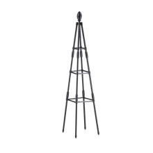 4 Ft Tower Obelisk Trellis for Potted Climbing Plants, Garden Trellis Rustproof Plastic Coated Metal Plant Support