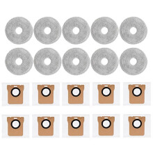 Sacs à Poussière Compatibles avec les Aspirateurs Robots pour (X20 Max/D109GL/X20Pro) et les Lingettes de Nettoyage pour Mijia M30, M30S