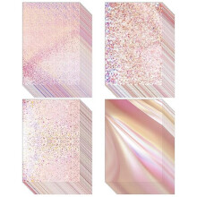 20 Arkuszy Holograficznego Kartonu Metalicznego 8,5 X 11 Cali, 250 G, Nadającego Się do Scrapbookingu DIY