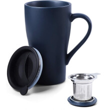 Tasse à Thé avec Infuseur et 2 Couvercles - Tasse à Thé de 530 Ml (18 Oz) - Infuseur à Thé - Tasse de avec Porte-Sachet de Thé