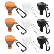 Ensemble de 9 Entonnoirs pour Poudre de Protéines, Flacon Portable de 50 Ml avec Mousqueton et Bouchon Renforcé, Idéal pour L'Entraînement et le