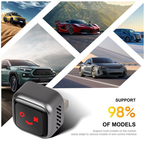 Wireless CarPlay Adapter for Android/IOS (2 in 1) - Upgrade Wired CarPlay,  Size, Plug and 1