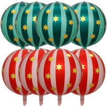 8 Pack Circus Carnival Foil Balloons 22 Inch Theme Party Decorations for Carnival, Circus Theme Party Decorations