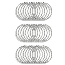 50 Anneaux de Reliure, Anneaux Métalliques de 7,6 cm (3 Pouces) pour Feuilles Mobiles, Anneaux pour Fiches et Cahiers, Porte-Clés