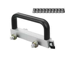 Manual Slotting Knife Vinyl Floor Groover Construction Tools Two-Way Wheeled Cutter for Plastic Roll Sports Floor