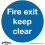 Worksafe SS2V1 Safety Sign Fire Exit Keep Clear - Self-Adhesive Vinyl 1