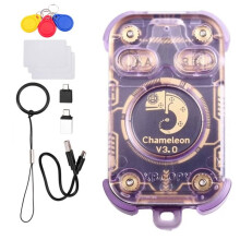 Lecteur de Puces RFID Chameleon V3.0, Émulateur de Cartes à Puce, Lecteur/Graveur NFC, Copieur D'Étiquettes IC D'Identification + Porte-Clés/Carte