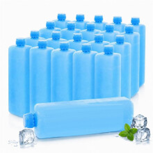 Lot de 20 Petits Blocs de Glace Rigides pour Boîte à Lunch, Blocs Réfrigérants Réutilisables, Boîte de Refroidissement en Plastique pour