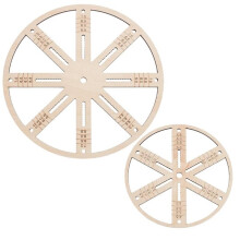 2pcs Wick Centering Tool Set, Burlywood Wood Candle Wick Holders, Flat & Round Stabilizers for DIY Candle Making