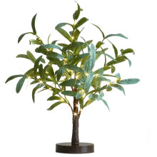Ausgestattet mit 50 LED-Leuchten, Bonsai-Dekoration, Beleuchtetem Olivenbaum für Den Schreibtisch und Simulierten Leuchten.