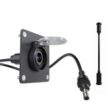 Prise Femelle Étanche CC 5,5 X 2,1 pour Starlink , Passage Mural en Aluminium IP67, 12 V-24 V pour Camping-Cars, Caravanes et Bateaux