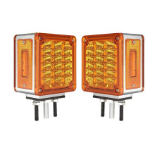 2 Szt. 60 Diod LED, Dwustronne, Boczne Światła Obrysowe, Mocowane na Pojedynczym Kołku, do Samochodów Ciężarowych