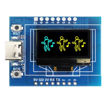 ESP32-C3 Development Board with 0.96 Inch OLED Display, WiFi IoT Module Ceramic Antenna Yellowblue