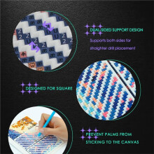 Règles en Zigzag pour Peinture Diamant - Kit de 9 Outils et Accessoires Artistiques pour Débutants, Compatible avec les Kits Carrés, pour un
