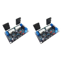 2 Stuks 100W 2SC5200+2SA1943 HIFI Mono-Kanaals Audioversterkerkaart met Dubbele DC35V Luidsprekeruitgang voor Doe-Het-Zelf Theaterprojecten