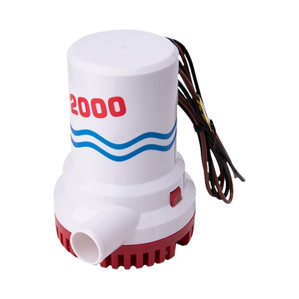 1Pc 12V 2000Gph Bilge Pump, Marine Submersible Pump, Boat And Yacht Drainage Pump, Submersible Pump 6033558089863