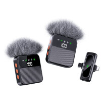 Kabelloses Lavalier-Mikrofon 2-in-1 Kabelloses Lavalier-Mikrofon für USB-C Android -Ansteckmikrofon für Vlog-Videos