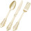 1set/75PCS Plastic Tableware, Suitable for 25 Guests, Wedding Party Use, Can Be Used As A Disposable Tableware Set 1