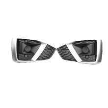 1Pair Front Bumper Fog Light Bezels Lower Grille Fog Lamp Chrome Cover for A5/S5 B9 2020-2024 8W6807681T 8W6807682T