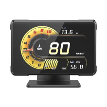 Auto HUD Snelheid - Display Autometer Spanning Snelheid Toerental Turbo Olietemperatuurmeter - Display voor Auto HUD Display