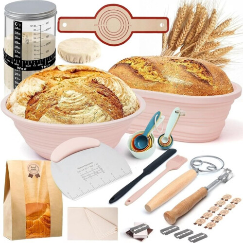 Yeast Culture Kit, Including Fermentation Basket, Round Fermentation Basket, Baking Mixer, and Egg Beater.